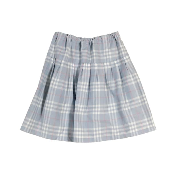 버버리런던 하늘핑크체크 프릴스커트