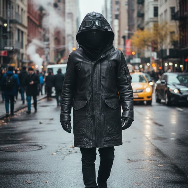 CP 컴퍼니 레더(양가죽) 고글 렌즈자켓