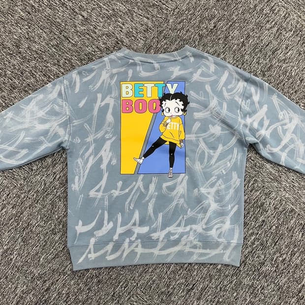 (WOMEN L)BETTY-BOOP 커스텀맨투맨-M717