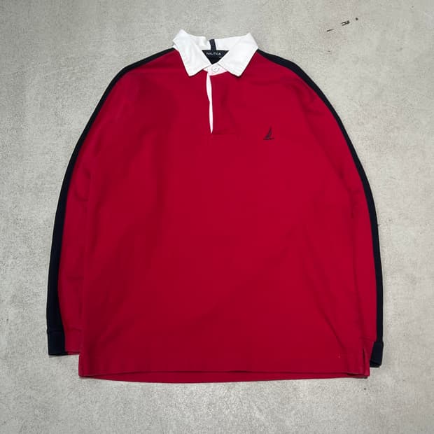 노티카 백로고 럭비티셔츠 s10818