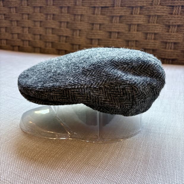 영국 Glencroft & Harris Tweed 헤링본 플랫 캡