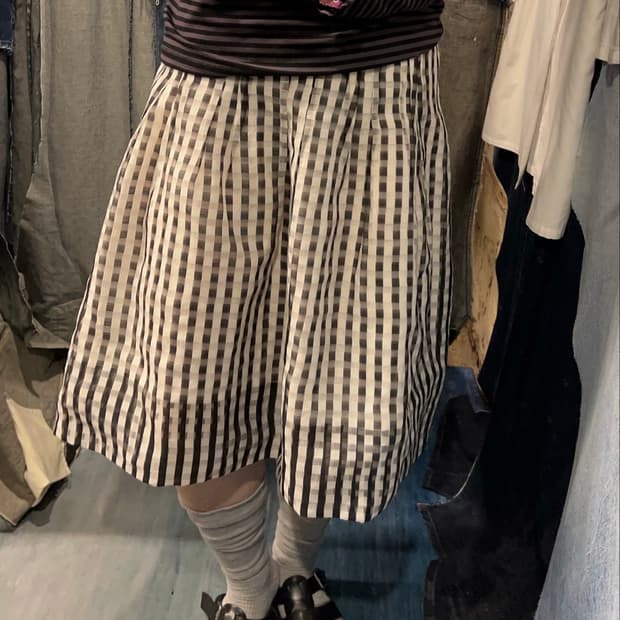 26inch ) M'S GRACY Sheer Gingham Skirt