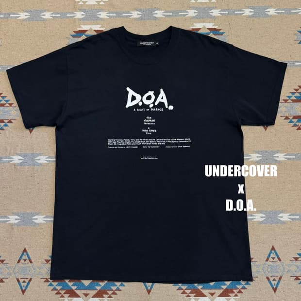 [L] 언더커버 x D.O.A. 티셔츠 블랙 