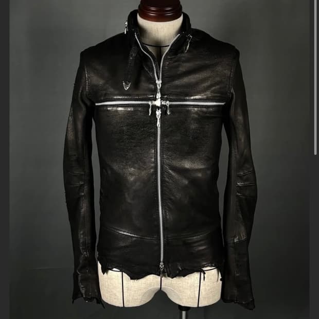 14th addiction cross zip black jacket