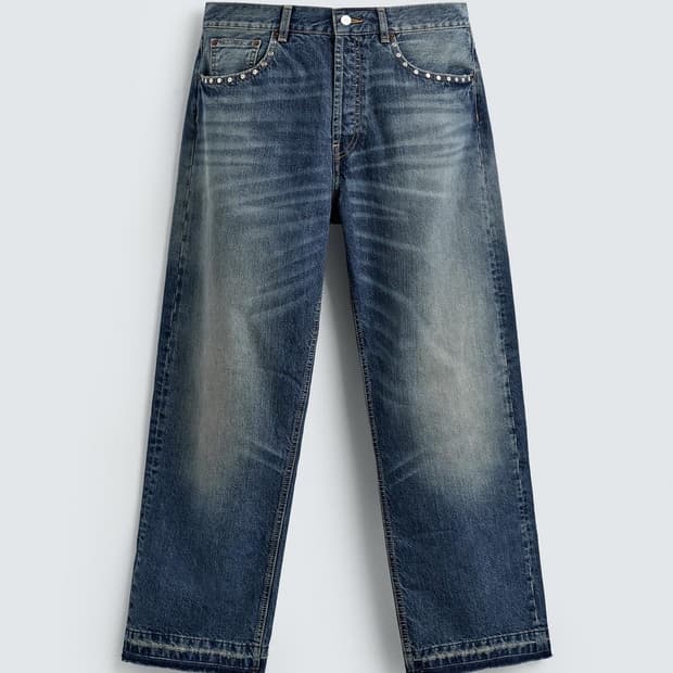 자라 스터드 장식 루즈핏 진 새상품