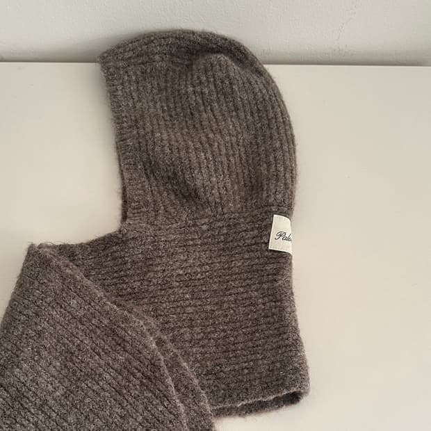 팔로마울 울 바라클라바 스카프 브라운