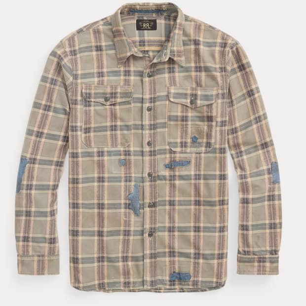 RRL 더블알엘 25fw 리페어 셔츠 L