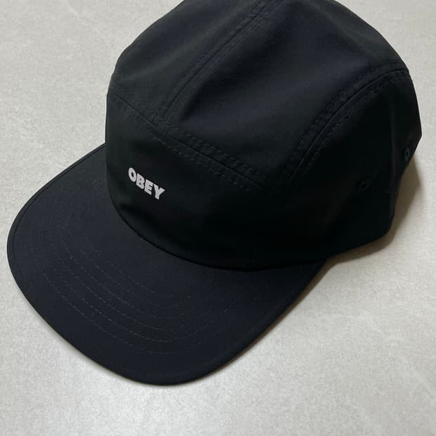 오베이 5패널 캡 블랙