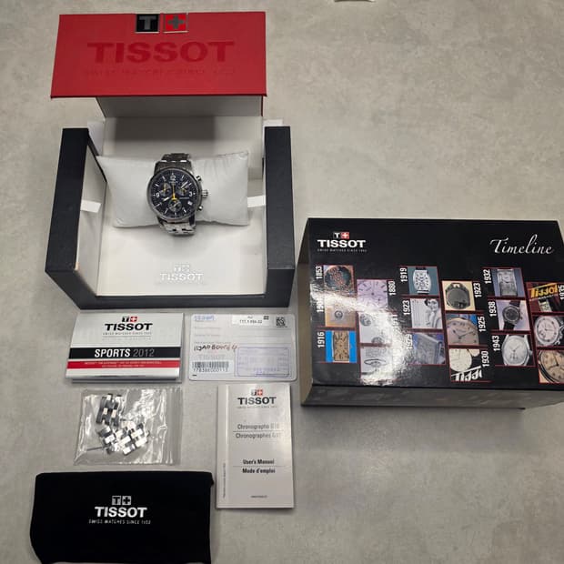 티쏘 (TISSOT) PRC200 검판 메탈 T17.1.586.32 시계