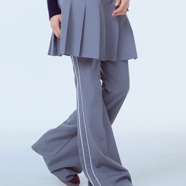 러브이즈트루 PA PLEATED SKIRT PANTS(GRAY)