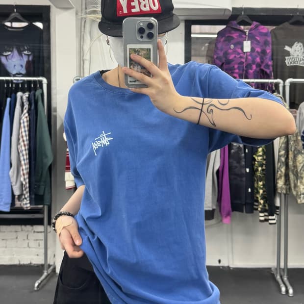 스투시 피그먼트 스탁로고 티셔츠