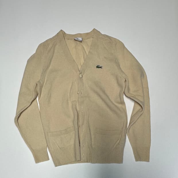 여성 정품 일본 라코스테 개나리 가디건 S