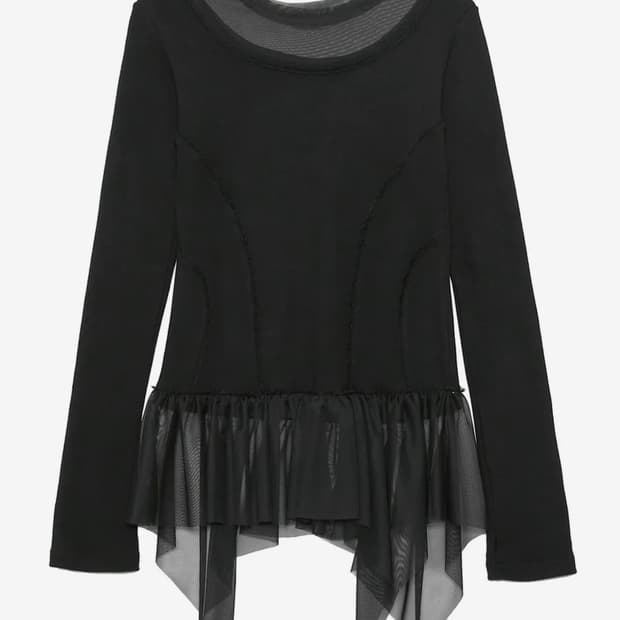 플레어업 레이어드 레이스 프릴 롱슬리브