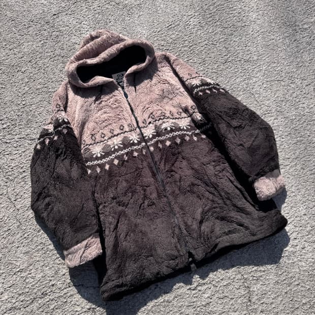 90's PIKO 플리스 후드집업 자켓 B83