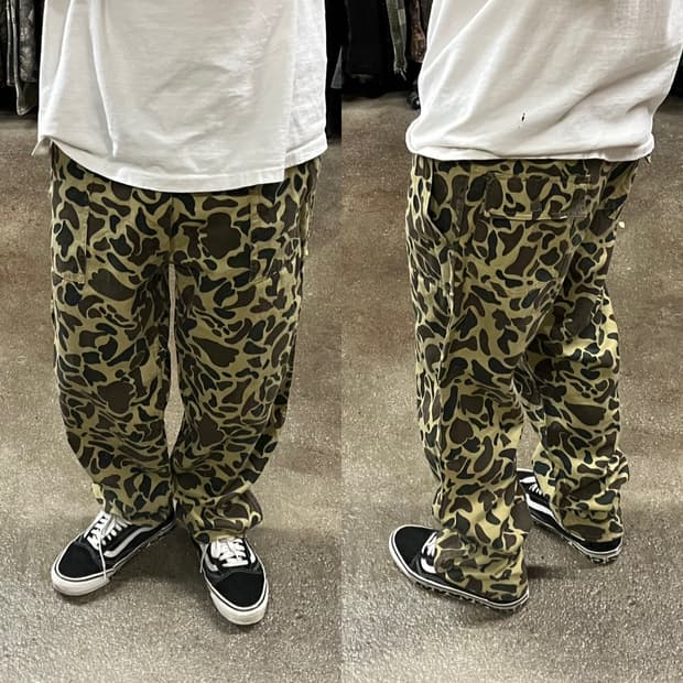 70-80s 빈티지 덕카모 헌팅 팬츠 (36“)