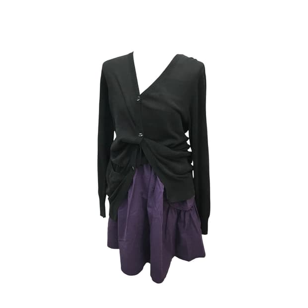 FRAPBOIS purple striped long~~ cardigan
