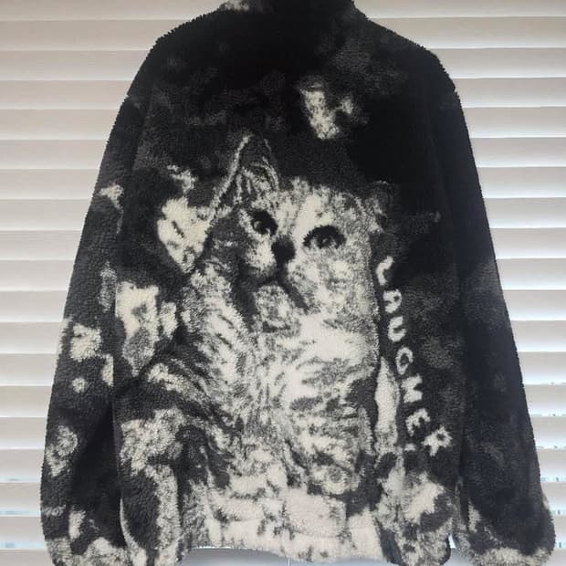 라퍼 캣플리스 자켓 고양이 후리스