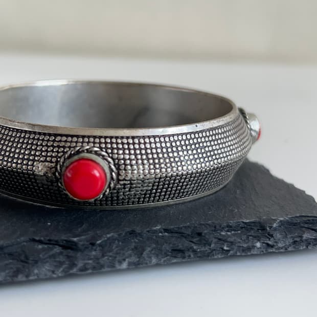 레드 젬스톤 텍스처 뱅글