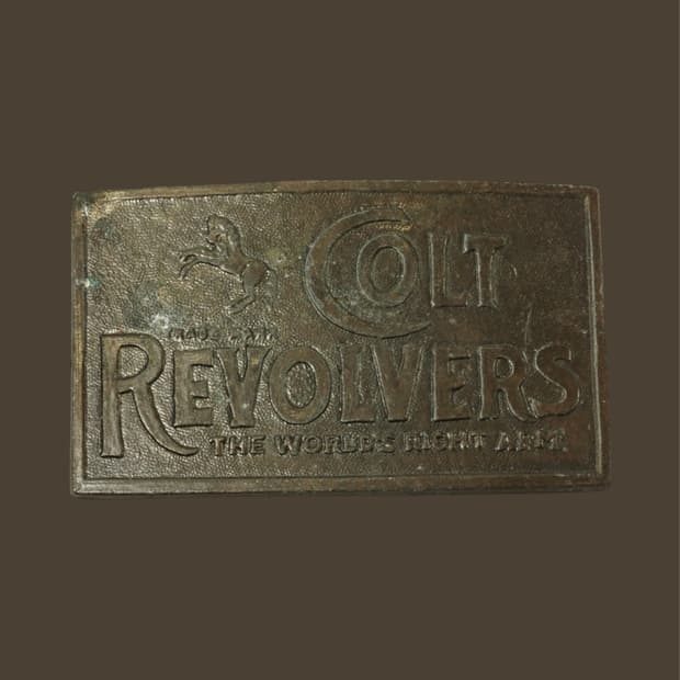 빈티지 Colt Revolvers 벨트 버클