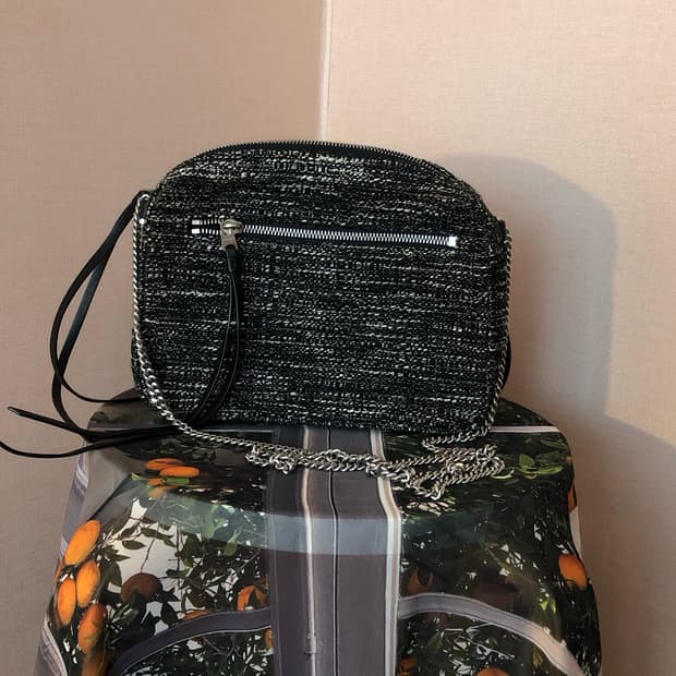 ALLSAINTS 올세인츠 트위드 체인 크로스백