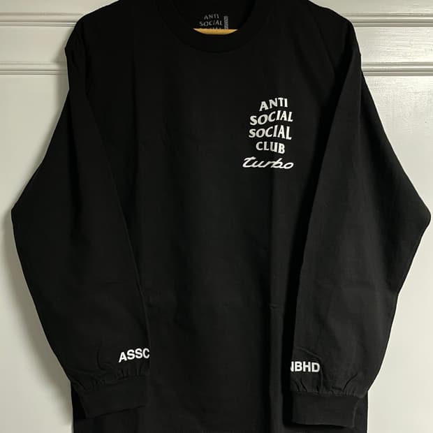 ASSC×NBHD 911 L/S Black Tee L