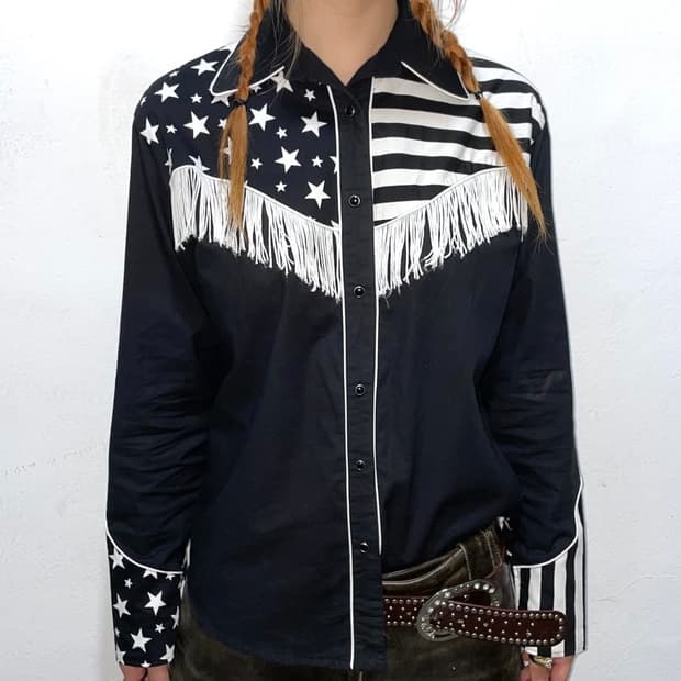 빈티지 웨스턴 별 셔츠 