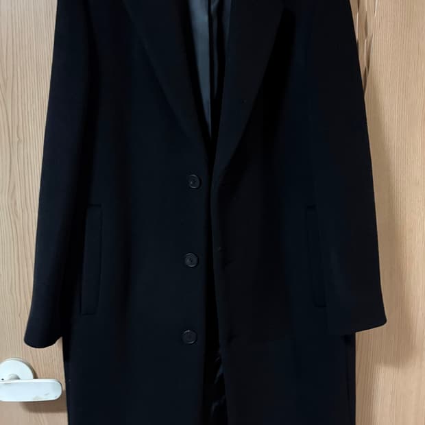 반택시무배🖤👍무신사 스탠다드 캐시미어 블렌드 블랙 코트 고