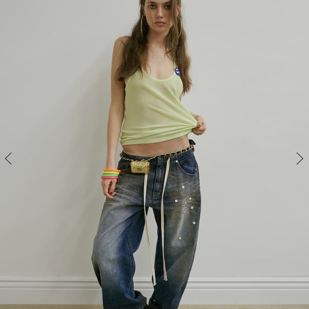  Pill Denim Pants Mid Blue