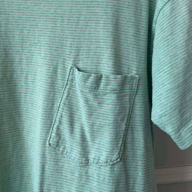USA 80~90s 올드갭 보더티셔츠 mint grey