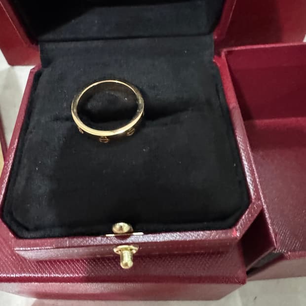 까르띠에 LOVE 러브링 3.6mm 와이드 18K 핑크골드 반지 52호 