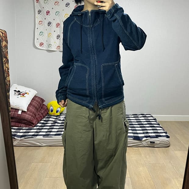 M2squared 엠투스퀘어드 데님 후드집업