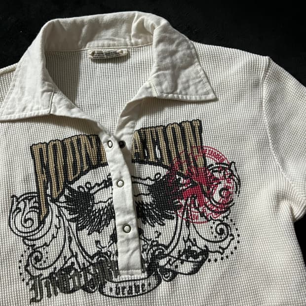 y2k와플반팔 카라티