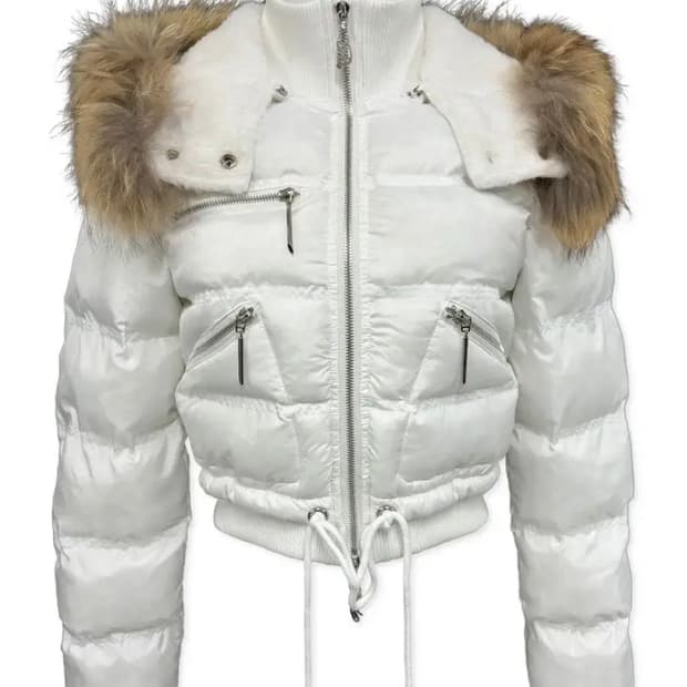 페일제이드 라쿤 후드 푸퍼 패딩 화이트