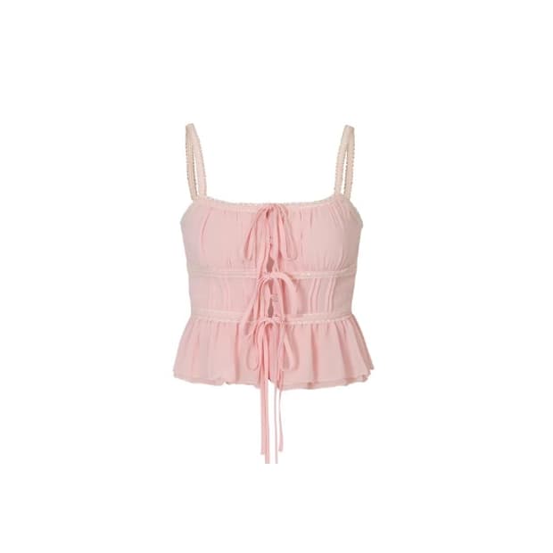 WHISPER BUTTON TOP PINK S SIZE