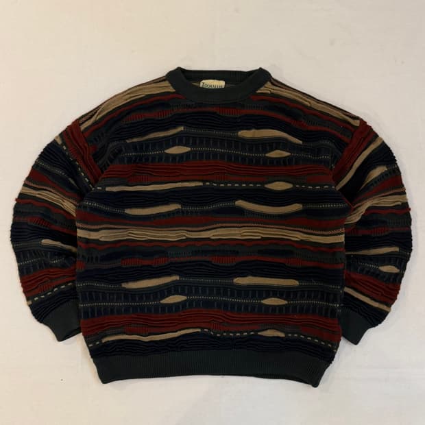 쿠지맛 오스트레일리아 그런지 멀티케이블 울 니트