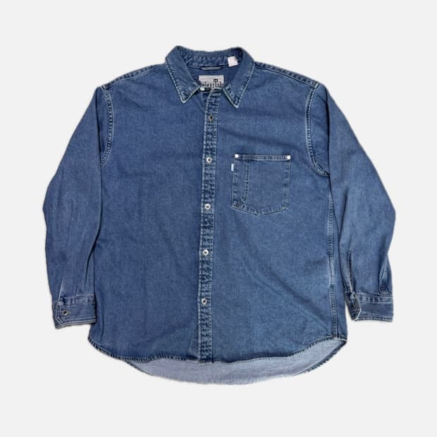 리바이스 실버탭 오버사이즈 데님 셔츠