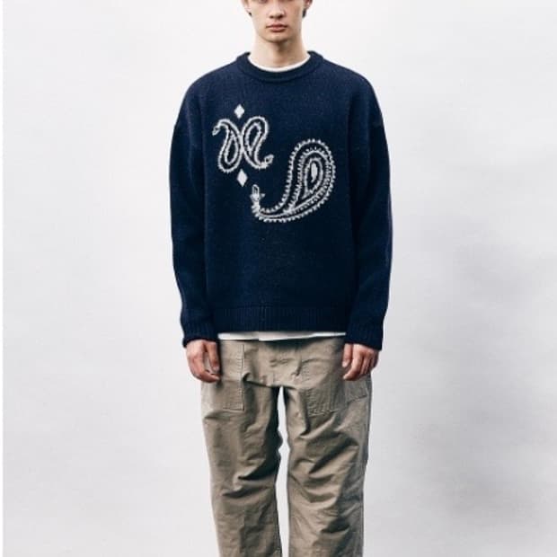 에스피오나지 페이즐리 니트 M