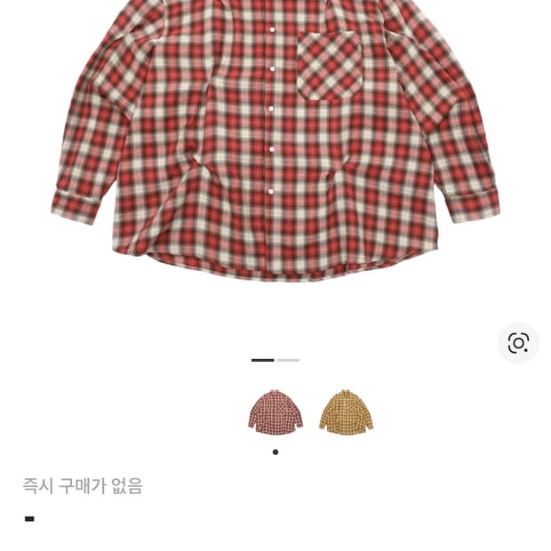 노쿨러스 체크 바이트 셔츠 체리 사이즈 2