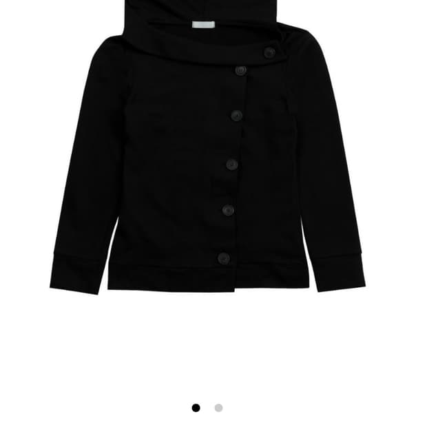 오스하이 Spring-Neck Button Hood Black