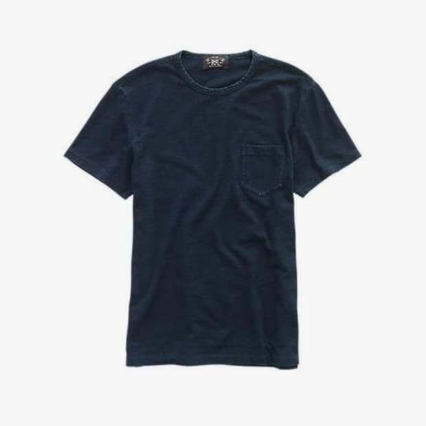 RRL 더블알엘 인디고 저지 포켓 티셔츠 L