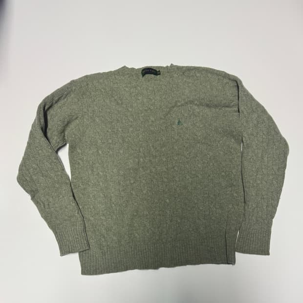 여성 빈폴 Beanpole 꽈배기 울 니트 민트