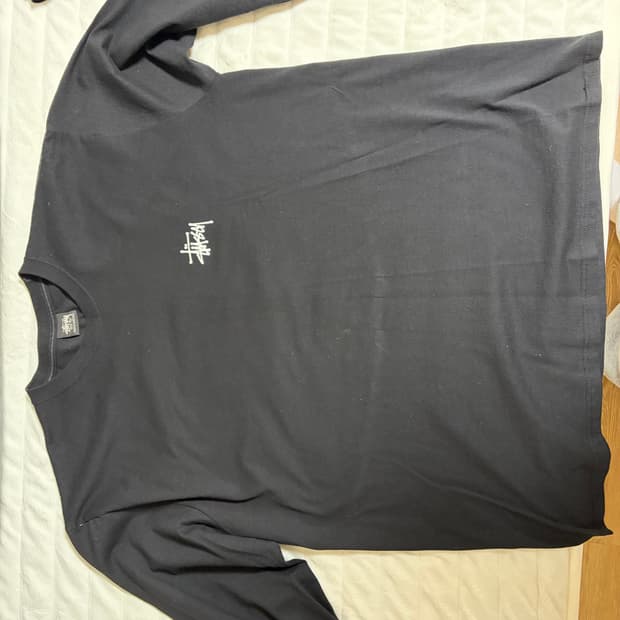 스투시 베이직 스투시 롱슬리브 티셔츠 블랙 2022