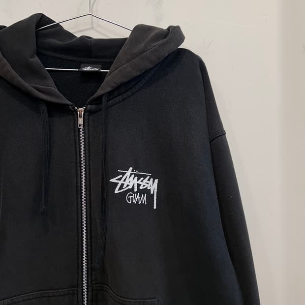 스투시 괌 빈티지에이징 헤비코튼 후드집업