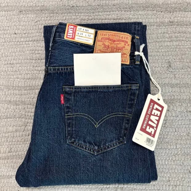 (28x32) 리바이스 LVC 1955 501XX 셀비지 청바지 데님 진