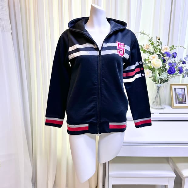 베티스블루 프린팅 져지 후드집업