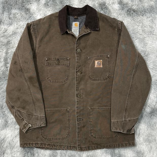 칼하트 c02 usa 브라운 초어자켓 L