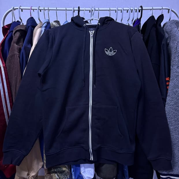 아디다스 파이어버드 검정 후드집업 95