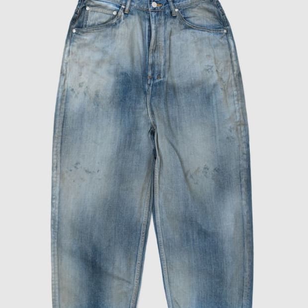 안셀름 aging wide denim pants 3사이즈 연청