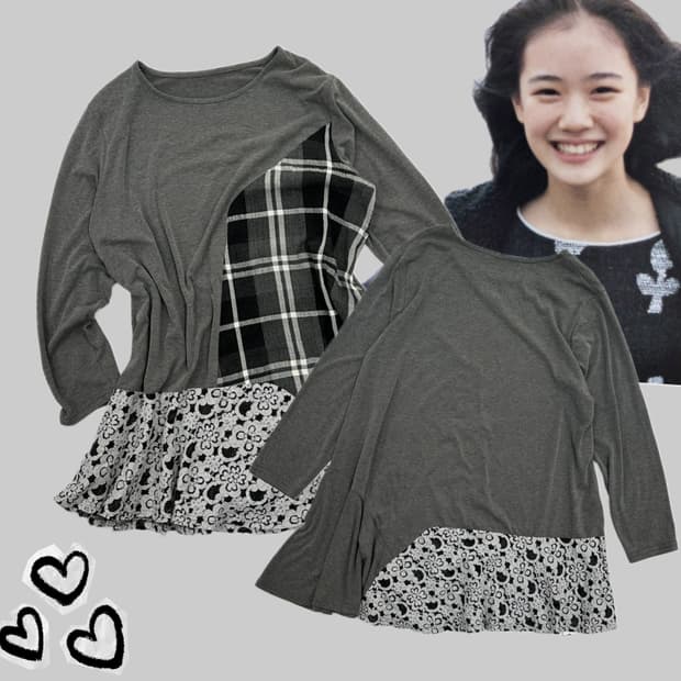 🪶하구미의 패턴 원피스 티셔츠🪶 그런지 히피 에스닉 레이어드 