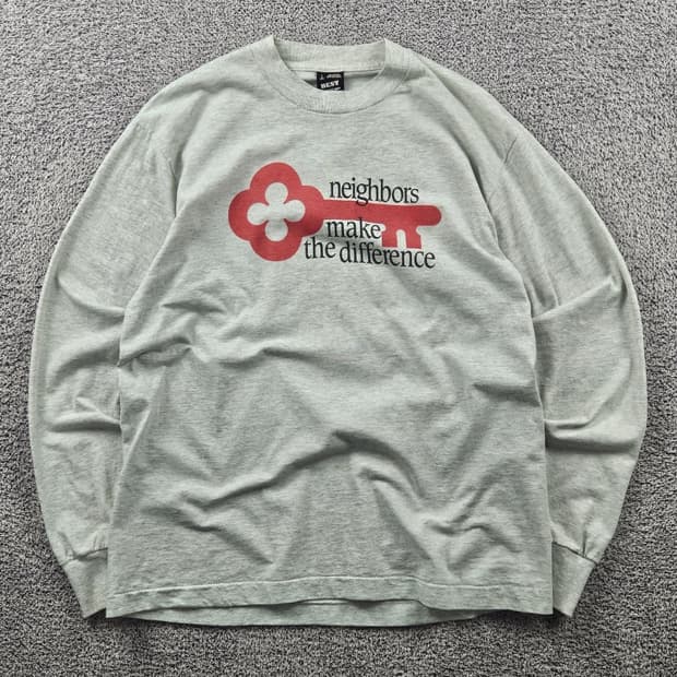 8~90's 프룻오브더룸 키뱅크 싱글스티치 롱슬리브 ( L )/11129